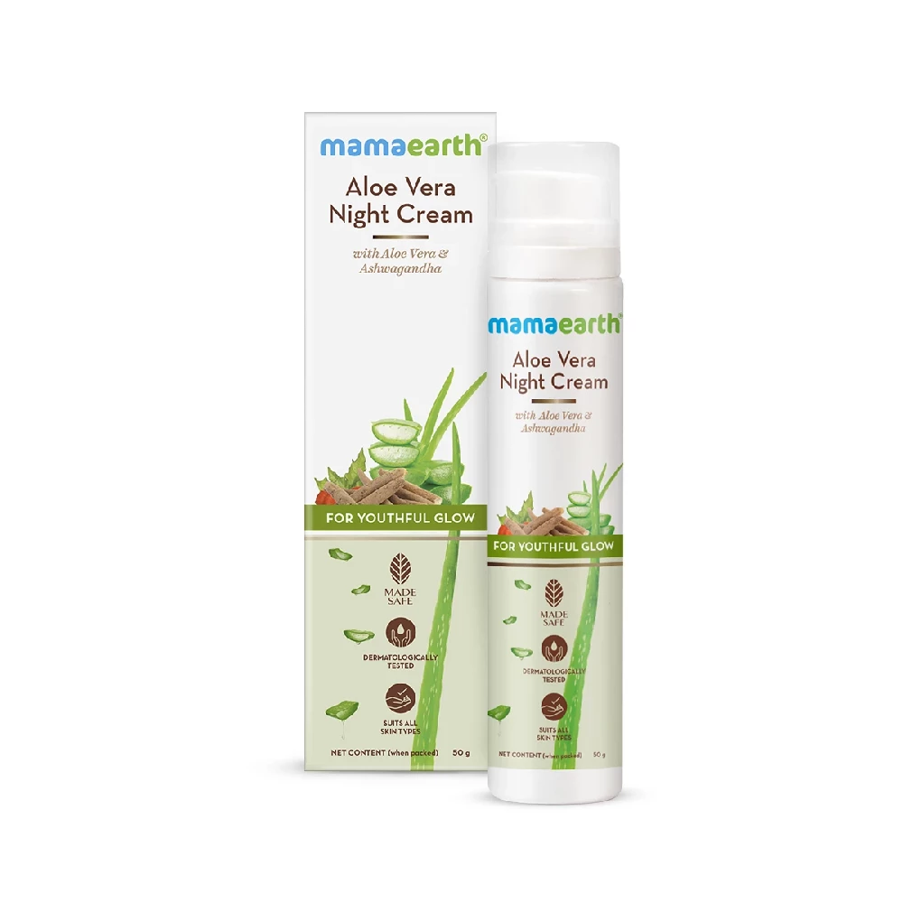 Aloe Vera Night Cream with Aloe Vera and Ashwagandha for a Youthful Glow, 50g-8.webp